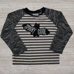 Boys Spooky Cool Halloween Bat Striped Long Sleeve